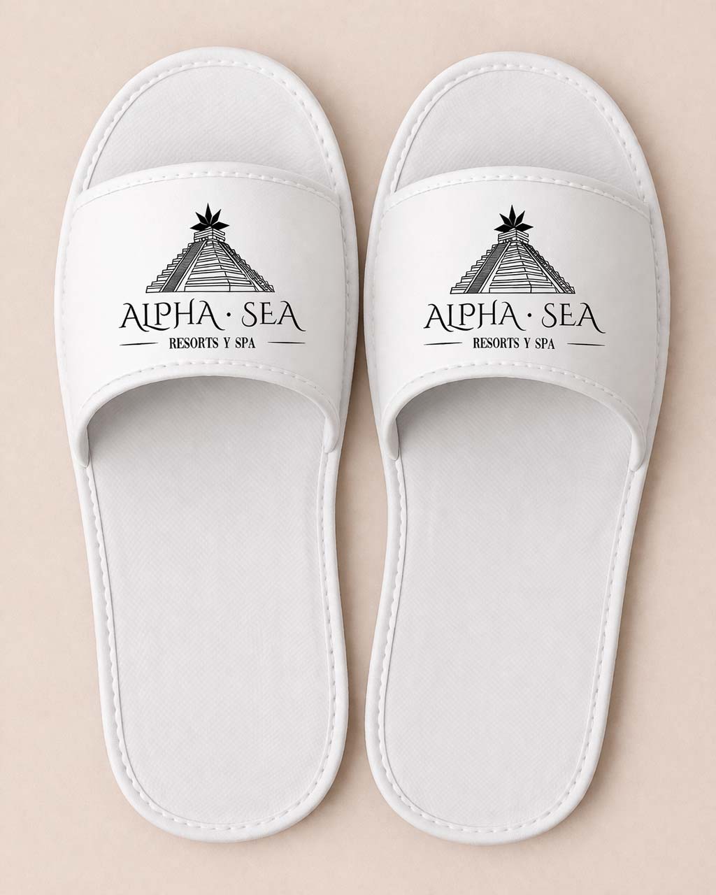 mockup sandalias de hotel