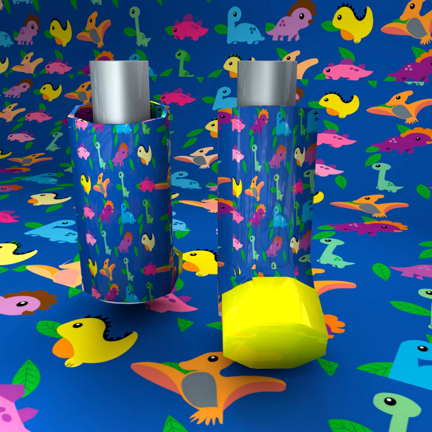 Diseño de inhalador azul